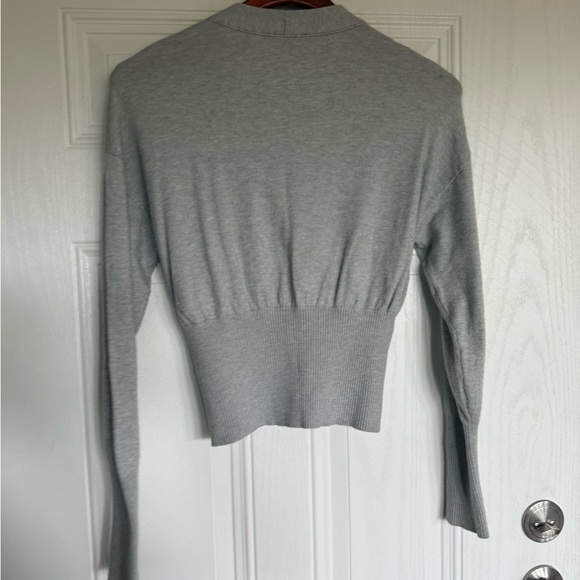 2 for $15 sale: Express cropped Cardigan- fitted ribbed waist with buttons - M - Picture 3 of 3